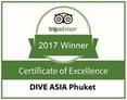 Phuket SCUBA Diving Trip Advisor Award 2017