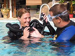 Rebreather training at the Similans